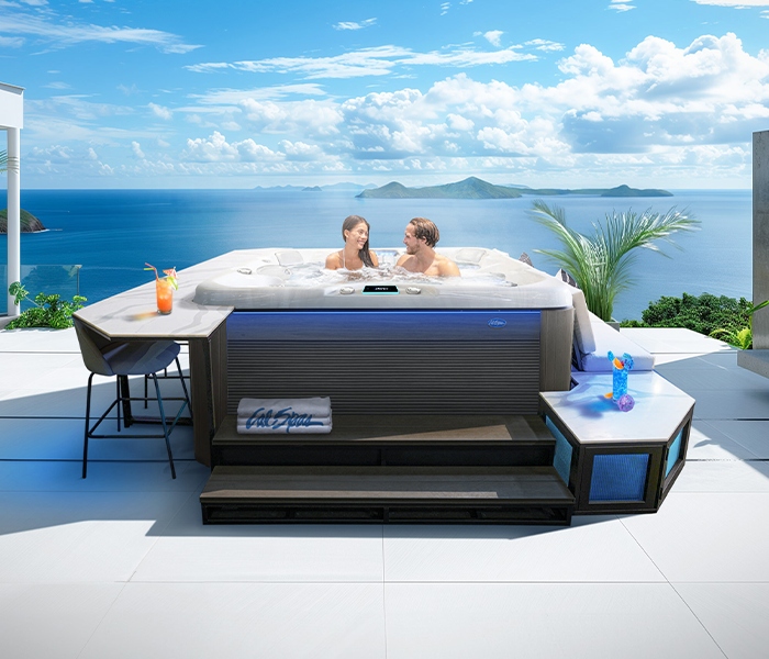Calspas hot tub being used in a family setting - Lafayette